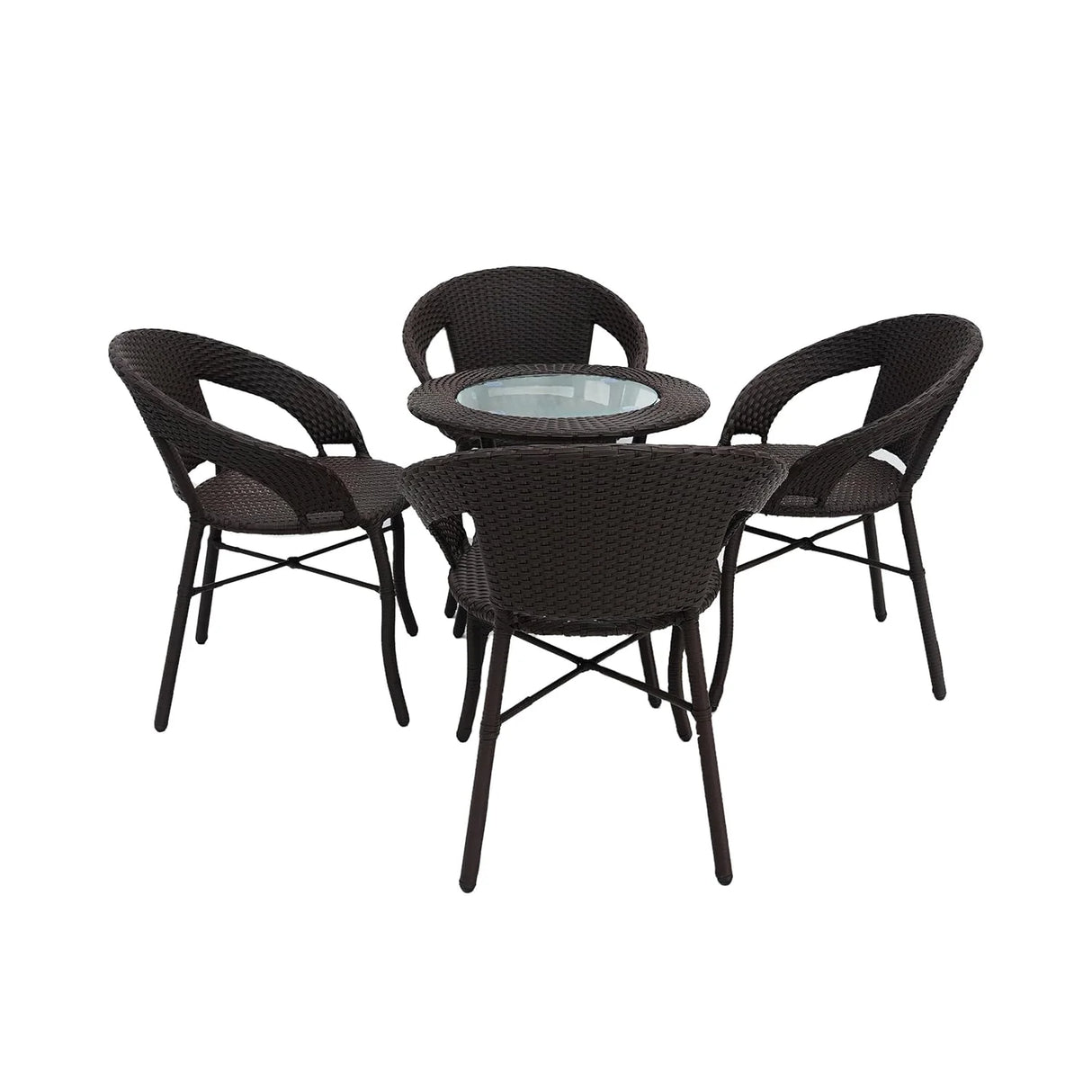 5-Piece Outdoor Rattan Wicker Patio Bistro Set