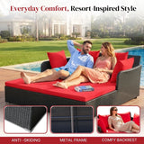 Outdoor Patio Double Seater Daybed For Garden, Poolside