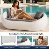 Outdoor Wicker 2 Seater Patio Garden Daybed