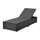 Outdoor Wicker Lounge Chairs Set of 2 With Side Table
