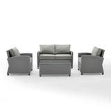 4 Pieces Patio Furniture Set, Outdoor Sectional Sofa
