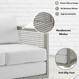 Outdoor Wicker Woven 6 Pieces Sectional Patio Furniture Set