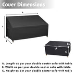 Outdoor Double Seater Sofa With Table Cover