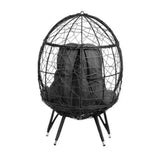 Outdoor All-Weather Wicker Egg Chair (Grey)