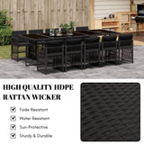 10 Seater Outdoor Rattan Wicker Dinning Set