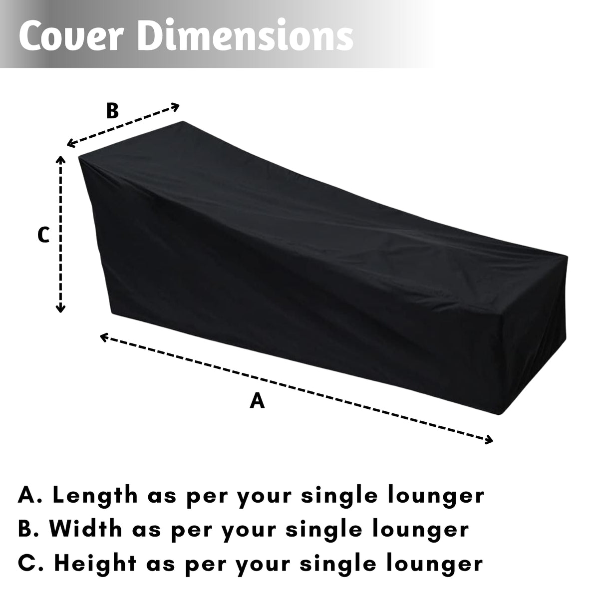 Outdoor Single Lounger Cover