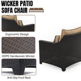 Outdoor All-Weather Rattan Wicker Three Seater Sofa