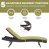 Outdoor Rattan Wicker Chaise Lounger For Poolside