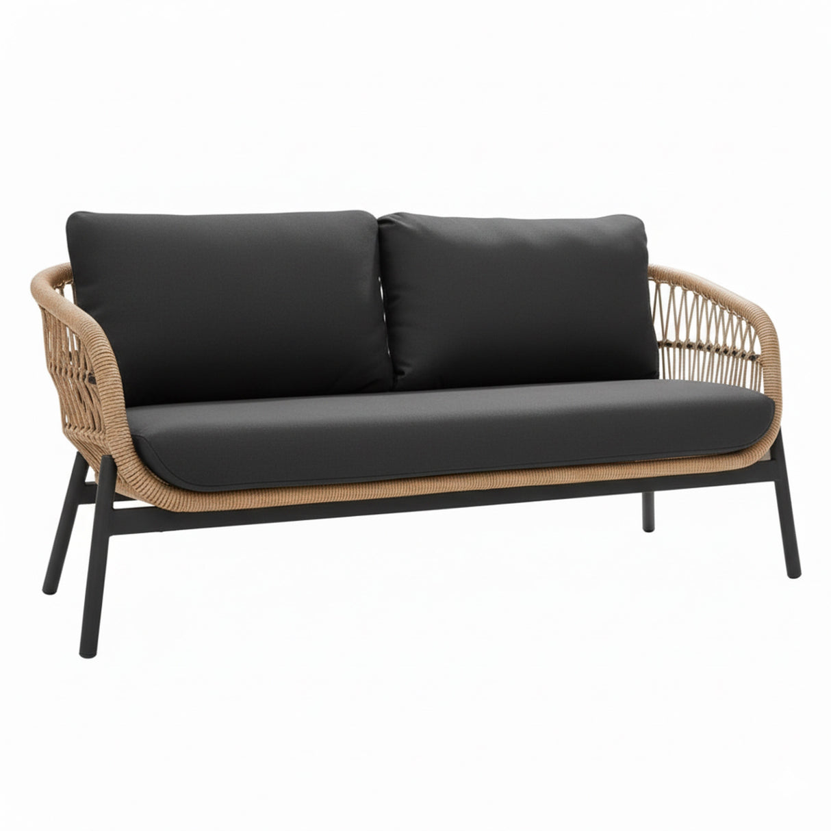 Outdoor 4 Seater Rope Conversation Sofa Set