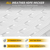 3-Piece Outdoor Rattan Wicker Patio Bistro Set