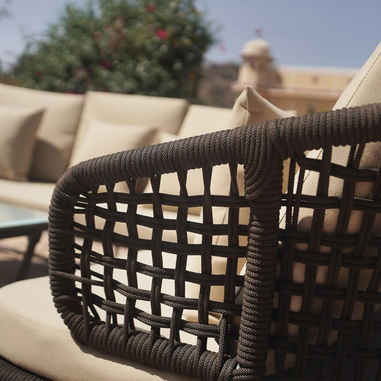 Outdoor 5 Seater Rope Conversation Sofa Set