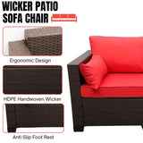3-Seater Outdoor Rattan Wicker Patio Sofa