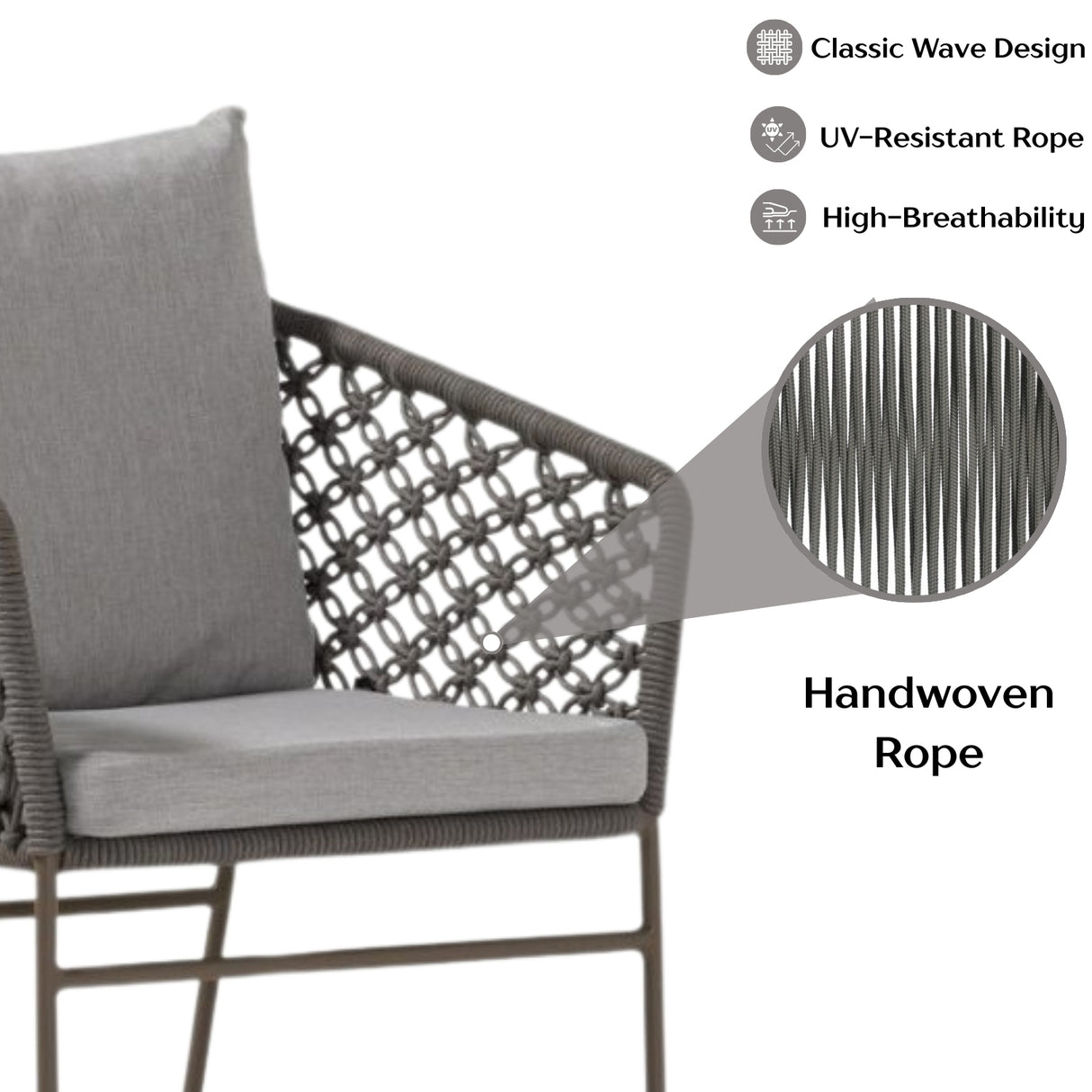 Outdoor Rope 2-Piece Patio Chairs