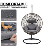 Netted Rope Swing Chair (Grey)