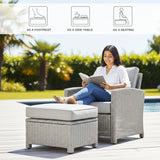 7 Piece Outdoor Wicker Conversation Furniture Set