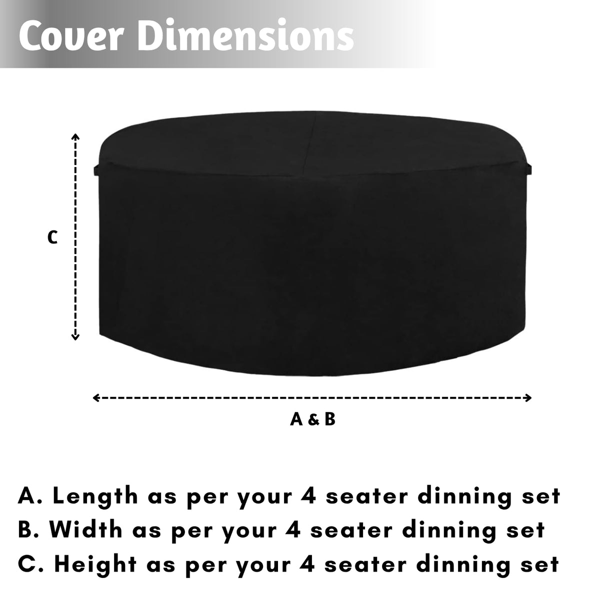 Outdoor 4+1 Dinning Set Cover