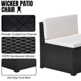 8 Pieces Sectional Wicker Furniture Set