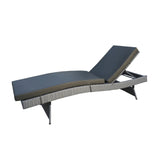 Outdoor All-Weather Wicker Lounger with Cushions