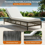 Outdoor All-Weather Rope Lounger with Cushions