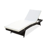 All-Weather HDPE Wicker Outdoor Chaise Lounge Chair Set of 2