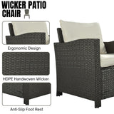 5-Piece Outdoor Patio Furniture Set with Dining Table and Chairs