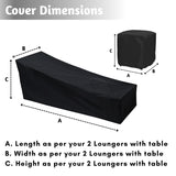 Outdoor Double Lounger With Table Cover