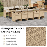 All Weather Wicker Patio Dinning Table Set