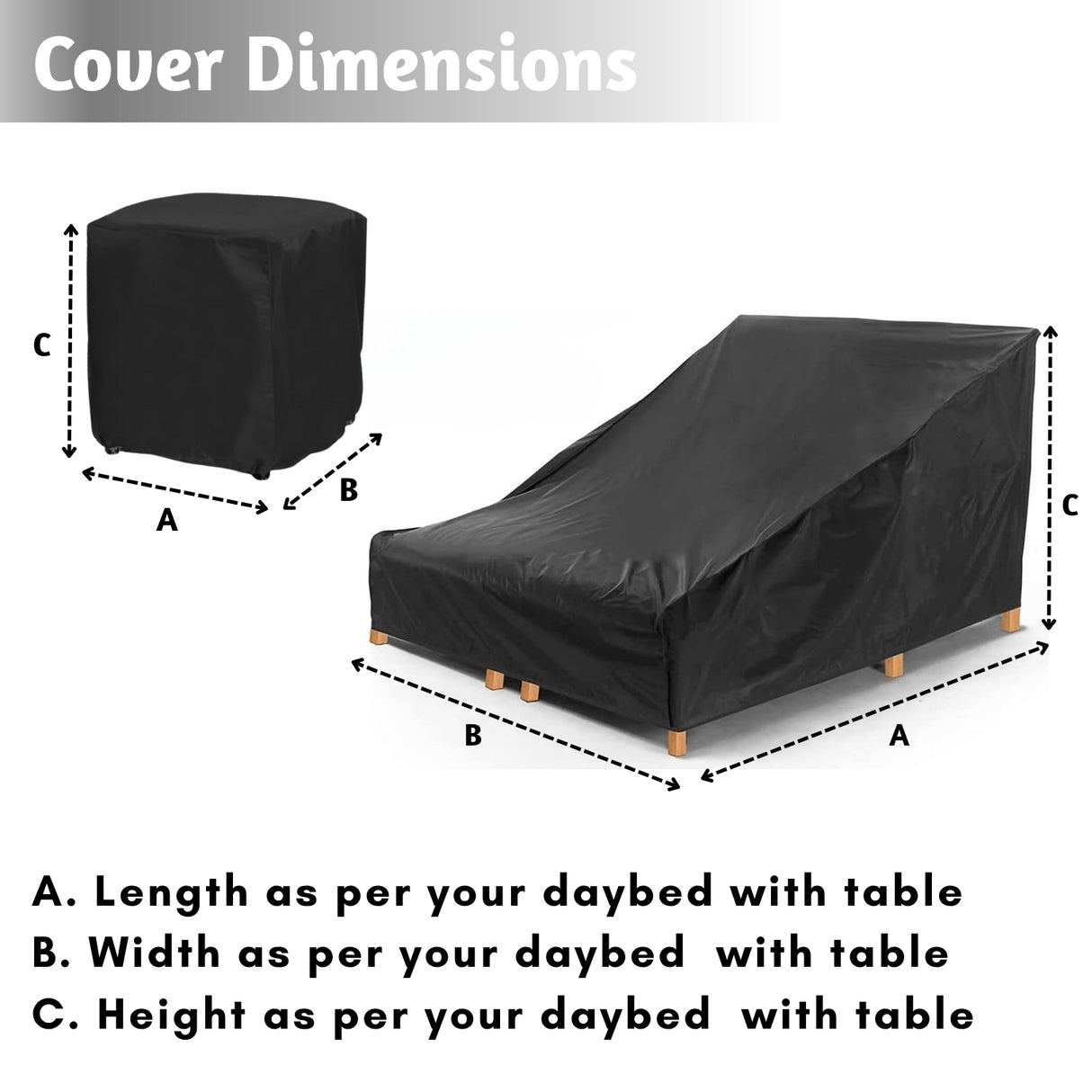 Outdoor Daybed With Table Cover