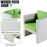 4-Piece Outdoor Rattan Wicker Patio Sofa Set