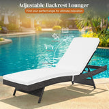 Outdoor Rattan Wicker Chaise Lounger For Poolside