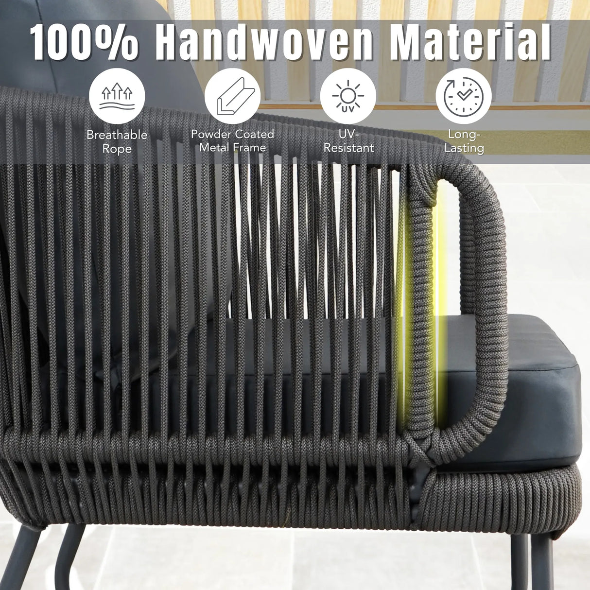 Outdoor Rope 6-Seater Sofa Set