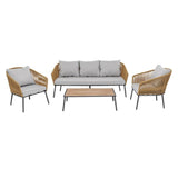 5-Seater Outdoor All-Weather Rope Sofa Set