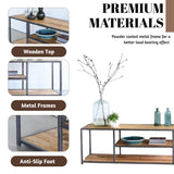 Sheesham Wood Top Open Media Console Table