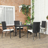 4-Piece Outdoor Rattan Wicker Patio Dining Chairs