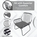 Outdoor Rope Double Tone 3-Piece Patio Set