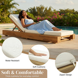 Premium Outdoor Teak Wooden Lounger Set with Cushions