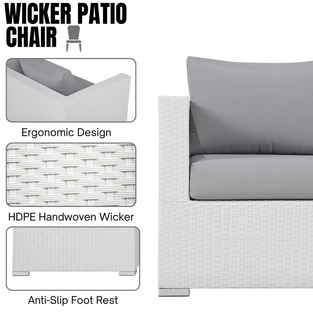 7-Piece L-Shaped Outdoor Sectional Sofa