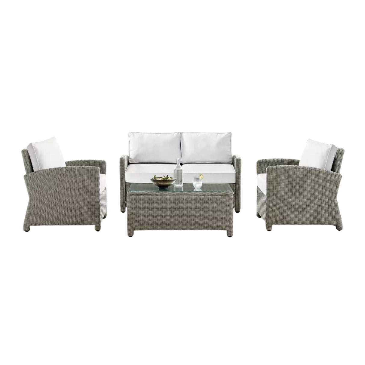 4 Pieces Patio Furniture Set, Outdoor Sectional Sofa