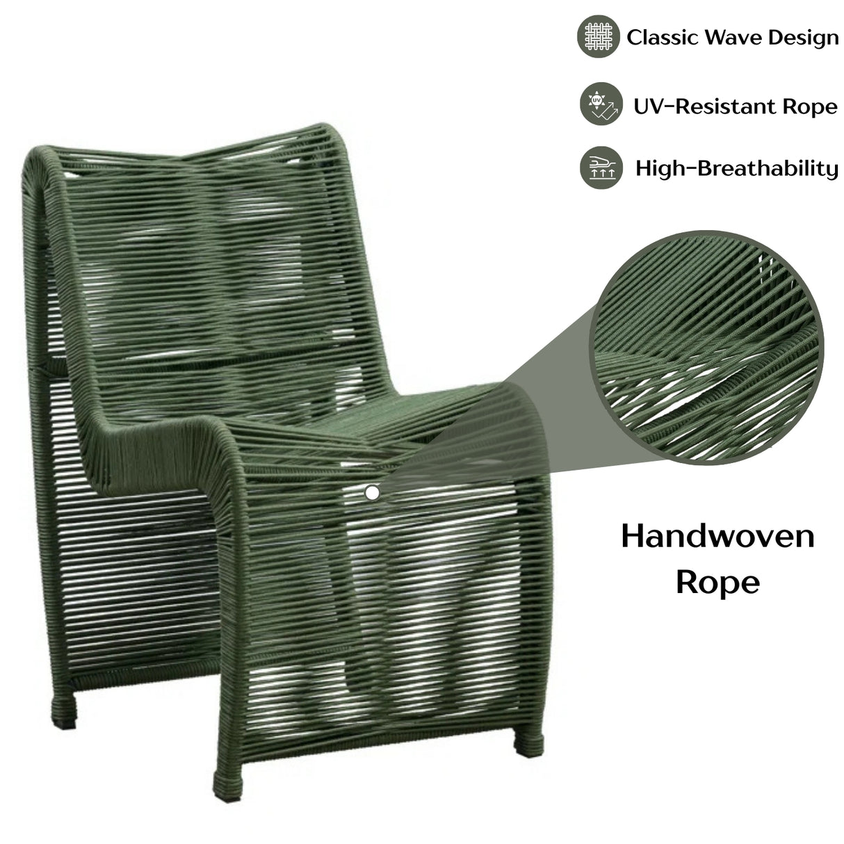 2-Piece Outdoor Rope Patio Chairs