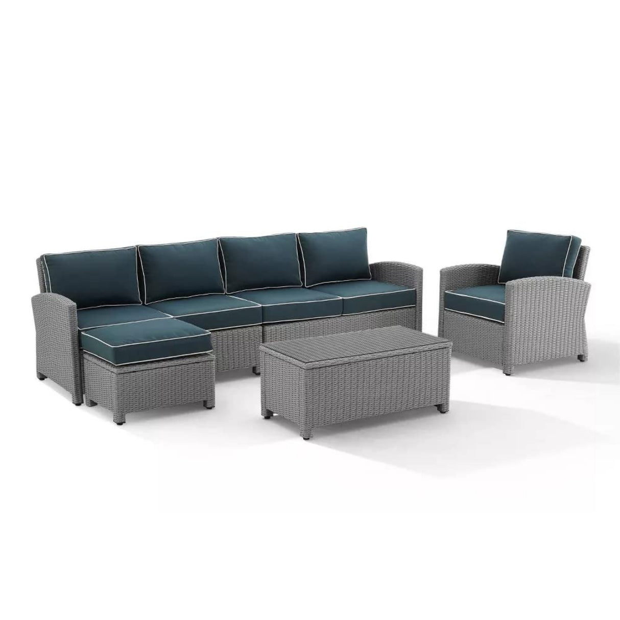 Outdoor Rattan Wicker 6-Seater Sofa Set