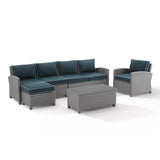 Outdoor Rattan Wicker 6-Seater Sofa Set