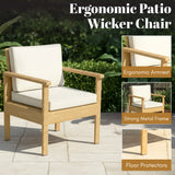 4 Pieces Patio Furniture Set, Outdoor Sectional Sofa