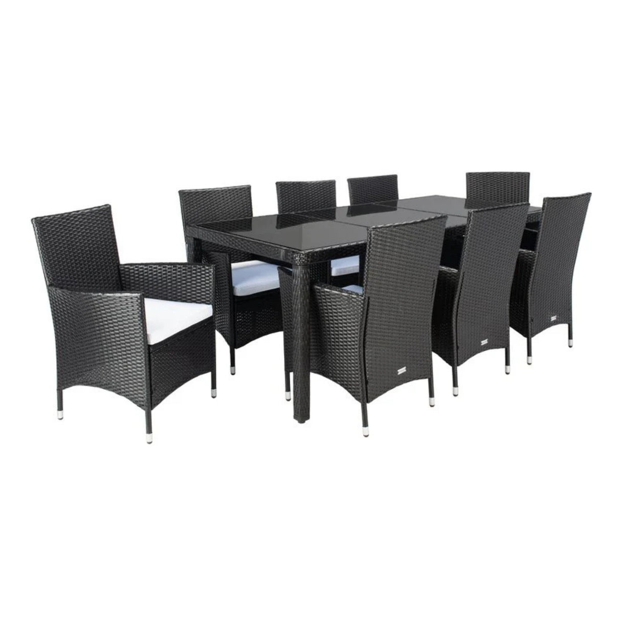9-Piece Outdoor Rattan Wicker Dinning Table Set