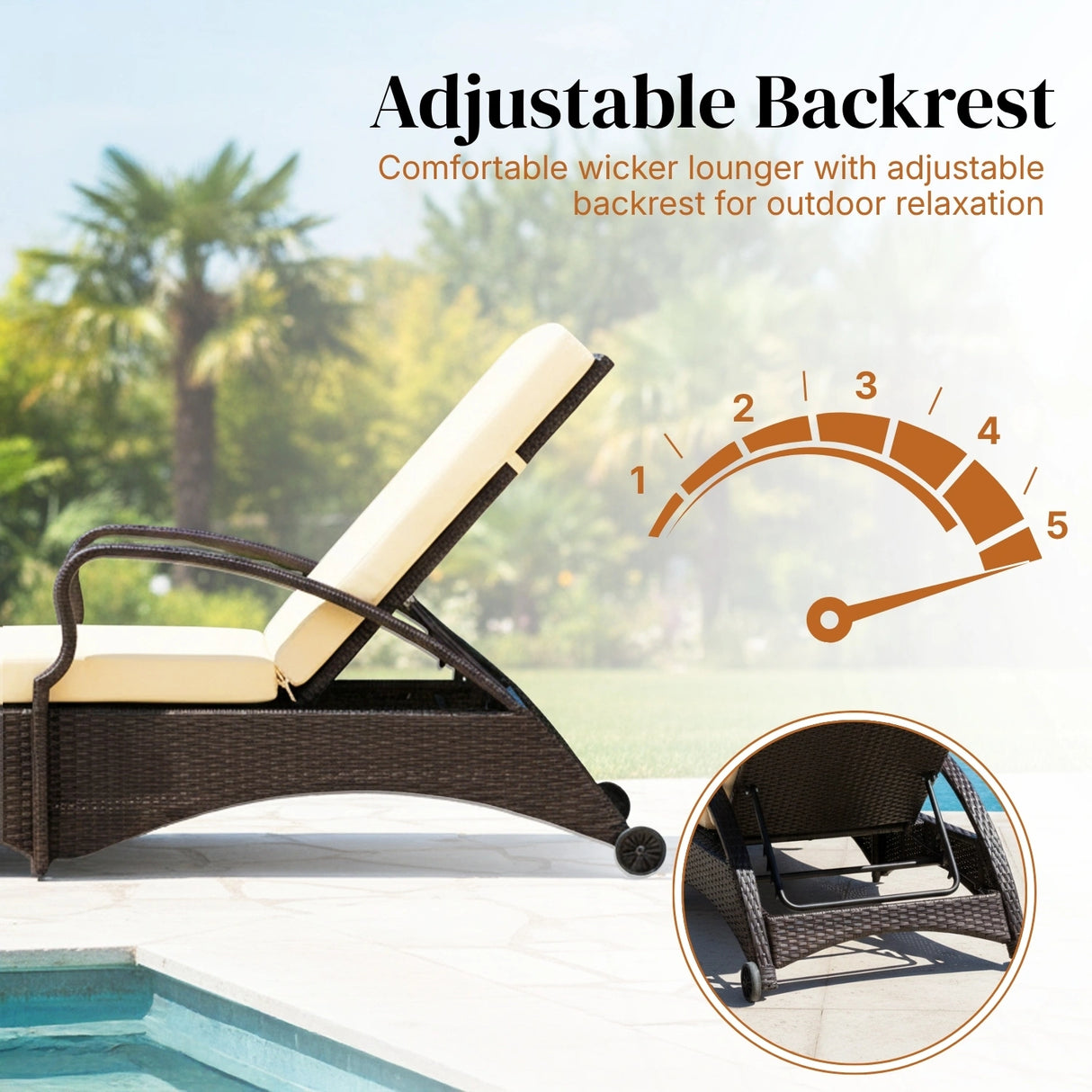 Outdoor All-Weather Wicker Lounger