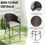 Outdoor Bar Set with High Top Table – All-Weather Rattan