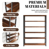 6-Tier Sheesham Wood Top Book Shelf