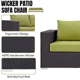 Outdoor All-Weather Wicker 3-Seater Sofa