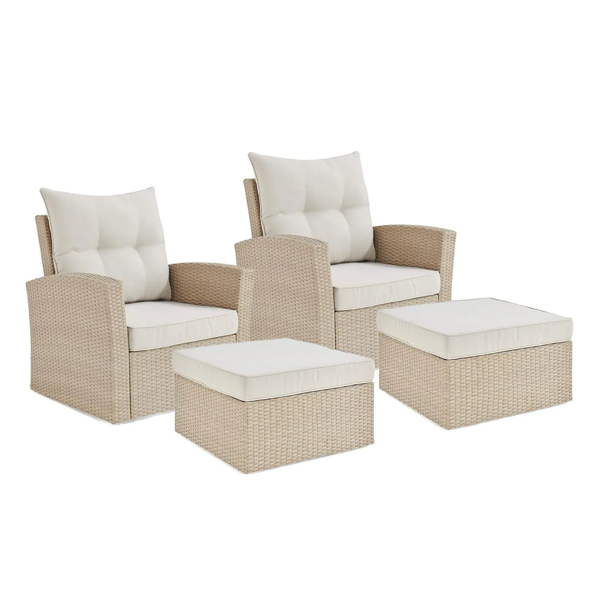 Outdoor Rattan Wicker 4-Piece Patio Sofa Set