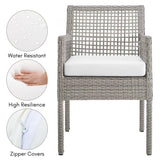1-Piece Outdoor Rattan Wicker Patio Dining Chair