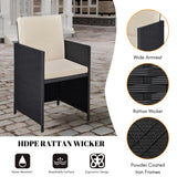 9-Piece Outdoor Patio Rattan Dining Set